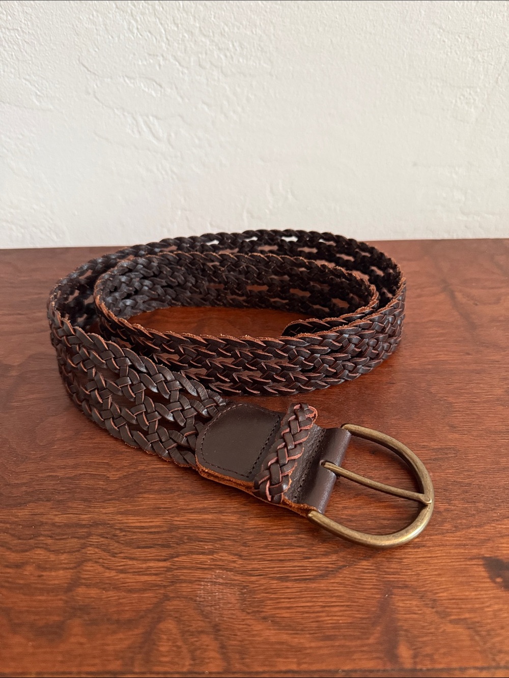 Tarnish Brand Leather Braided Belt - S